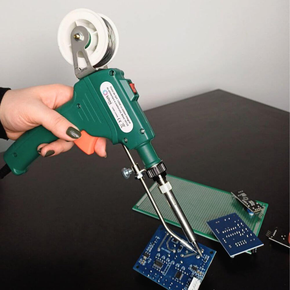 Pistol de lipit 120W cu sistem integrat de alimentare a cositorului, Bitmi 10125