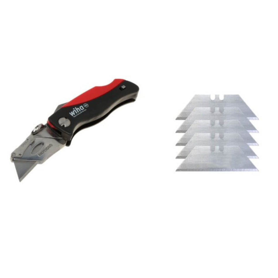 Cutit pliabil universal cu 6 lame trapezoidale Wiha 45425