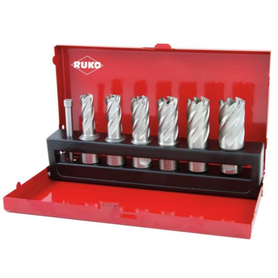 Set 7 carote HSS cu prindere Weldon 3/4 Ruko 108820