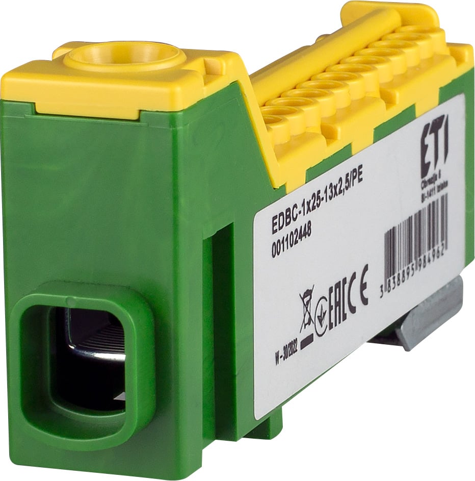 Bloc distributie EDBC-1x25-13x2,5/PE ETI 001102448