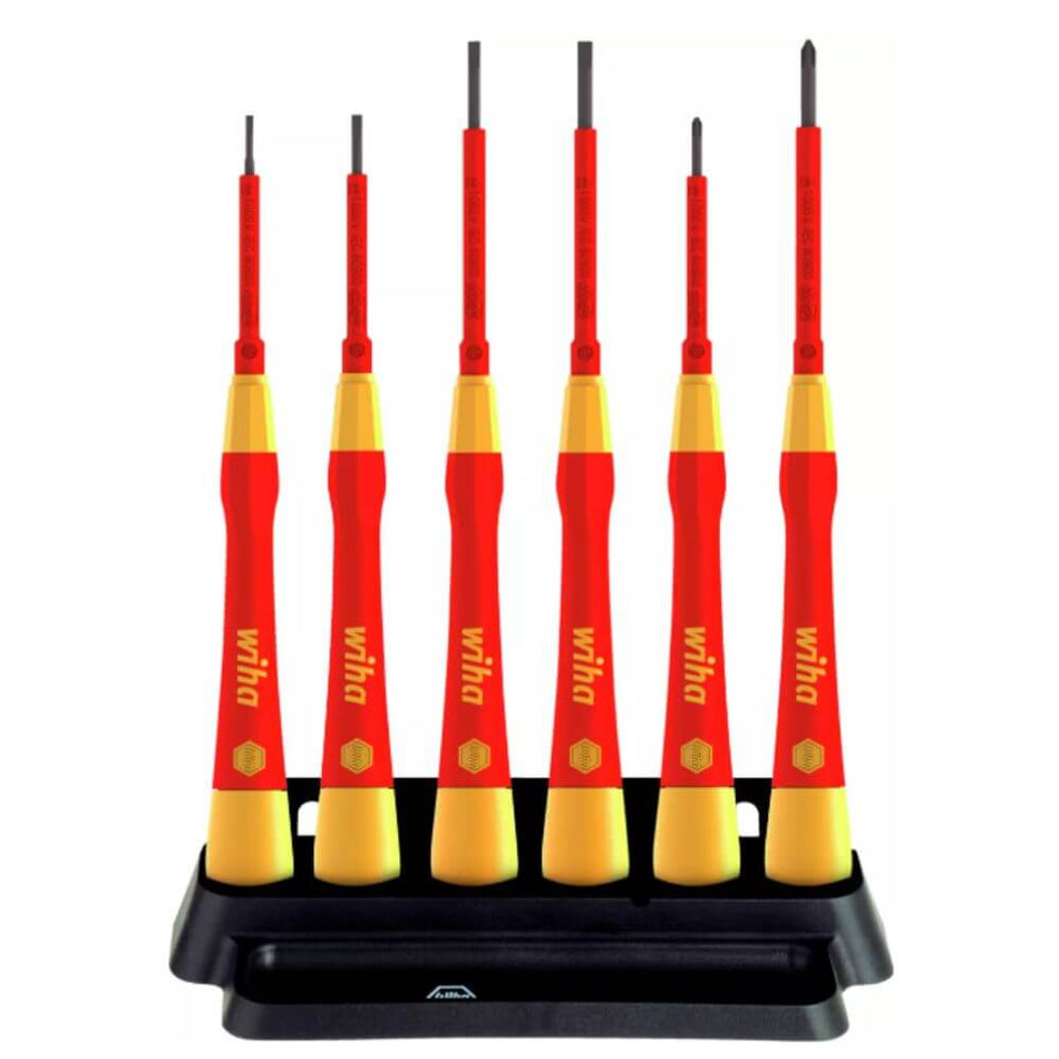 Set 6 surubelnite izolate de precizie PicoFinish cu suport, Wiha 42989