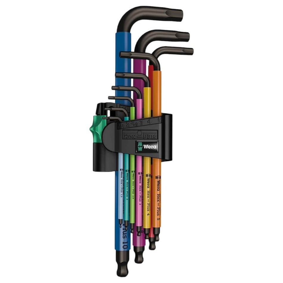 Set chei imbus 950/9 Hex-Plus Multicolour 1 SB, 9 piese, BlackLaser - Wera 05073593001