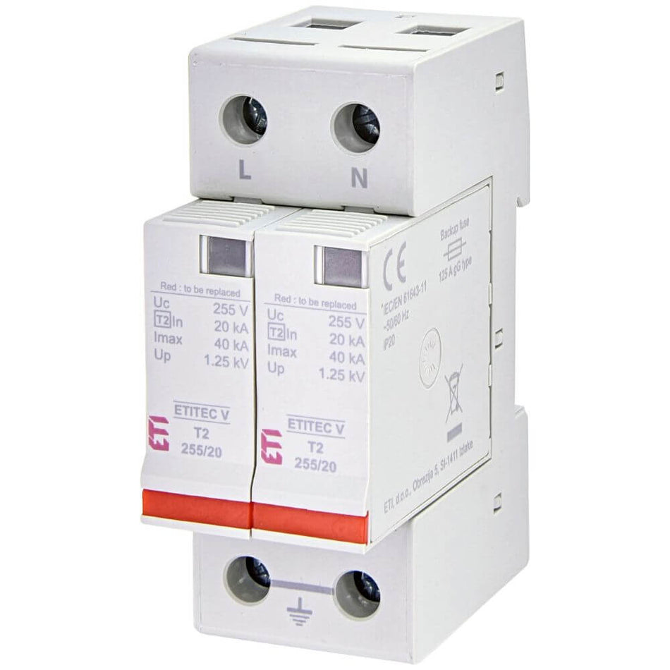 Protectie supratensiune ETITEC V T2 255/20 2+0 - ETI 002442953