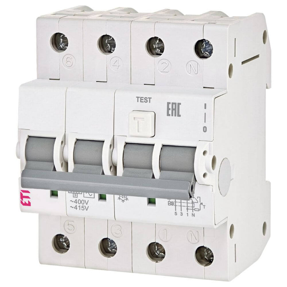 Diferential RCBO KZS-4M 3p+N A B16/0.03 - ETI 002174904