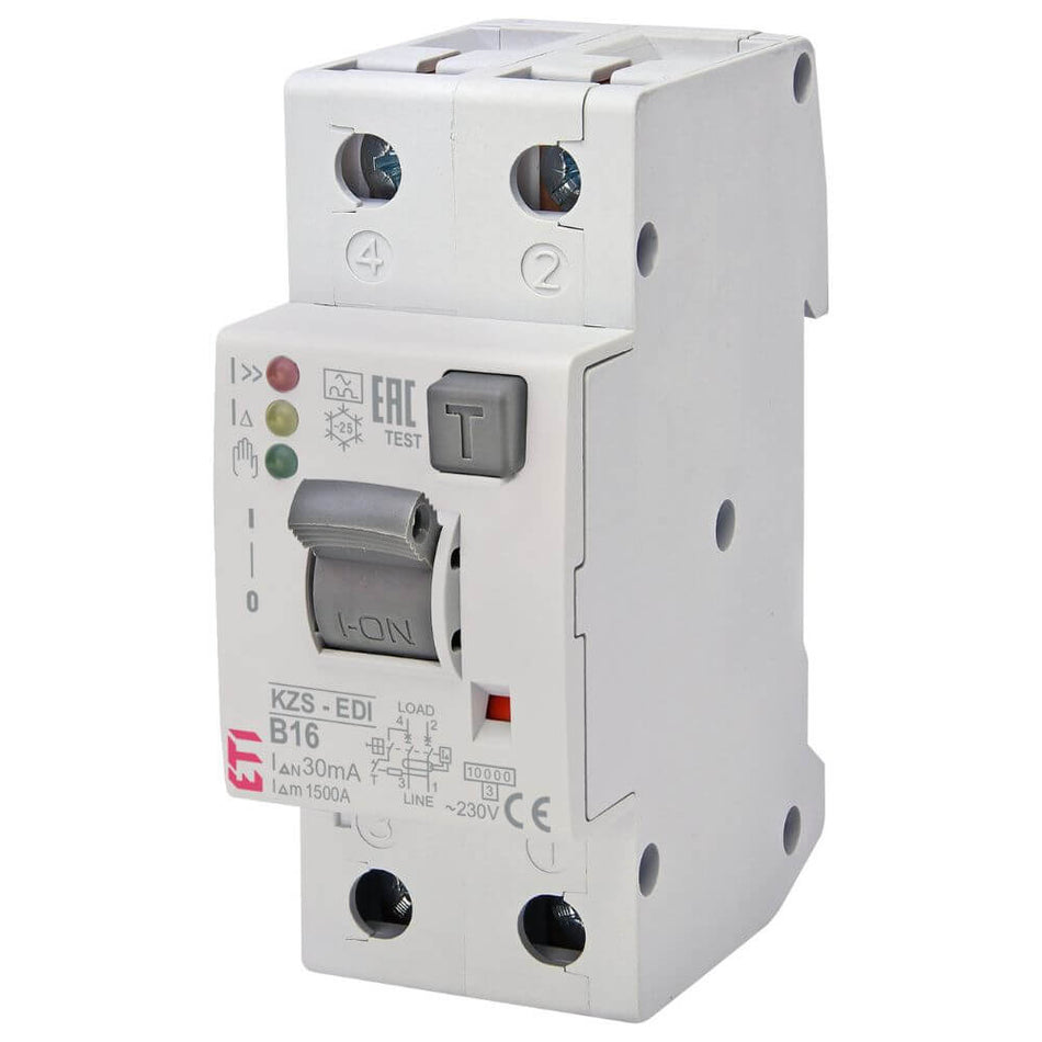 Diferential RCBO KZS-2M2p EDI A B16/0.03 - ETI 002172406
