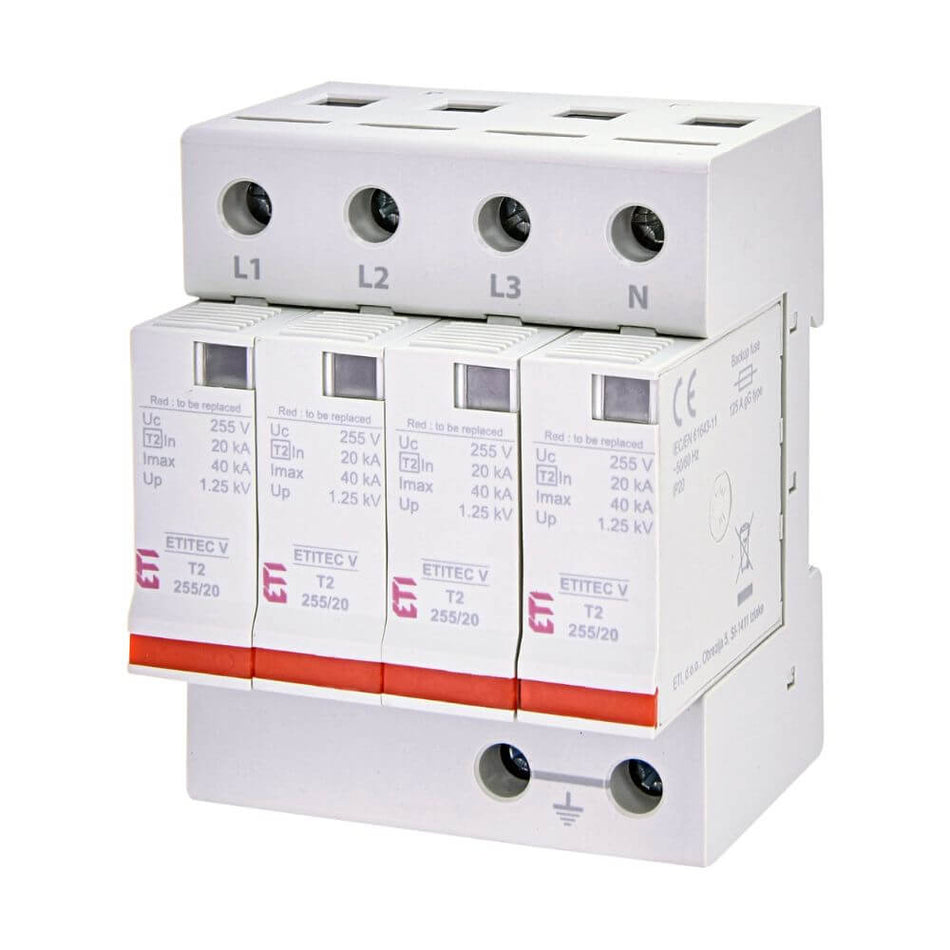 Protectie supratensiune ETITEC V T2 255/20 4+0 ETI 002442956