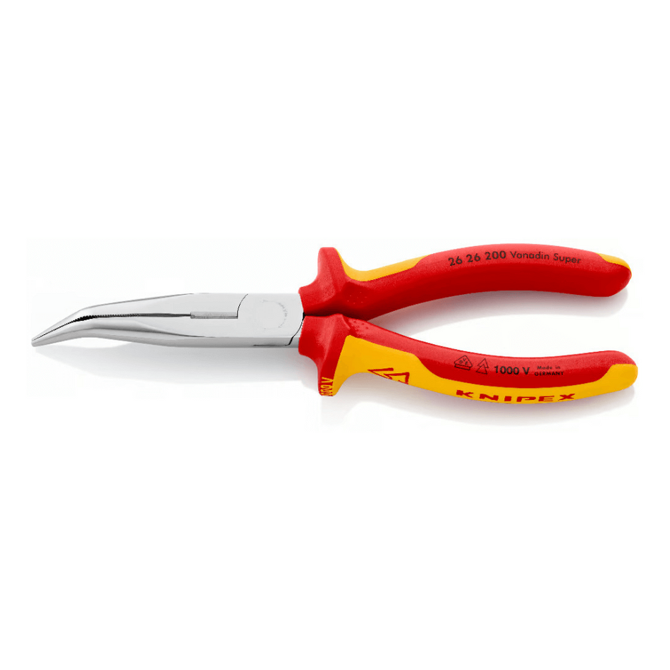 Cleste VDE cu varf semirotund indoit si tais lateral Knipex 26 26 200