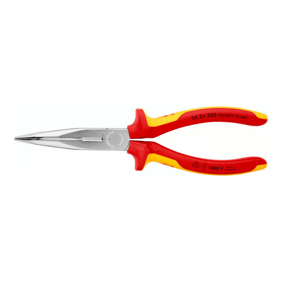 Cleste VDE cu varf semirotund indoit si tais lateral Knipex 26 26 200