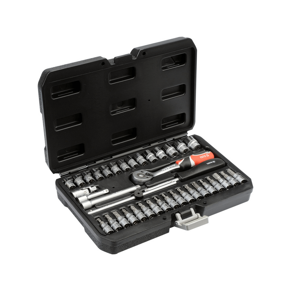 Set unelte auto cu tubulare si biti de 38 piese YATO YT-14471