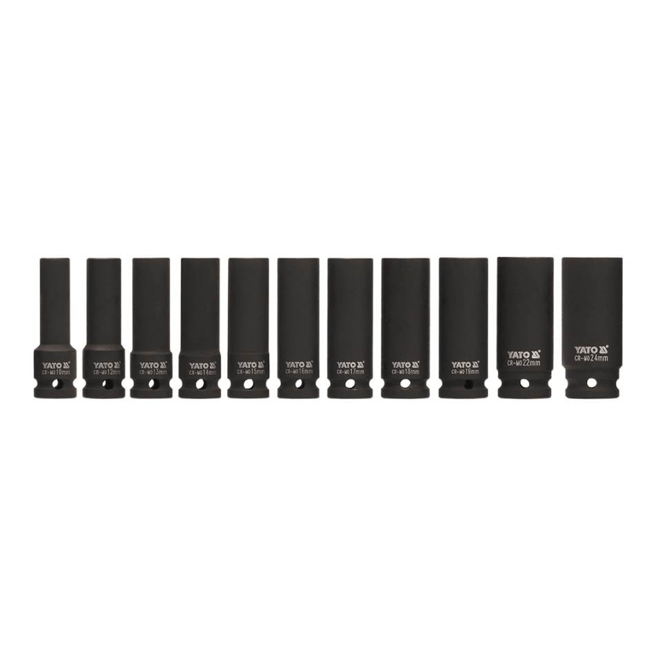 Chei tubulare adanci de impact, set 11 piese - YATO YT-1054