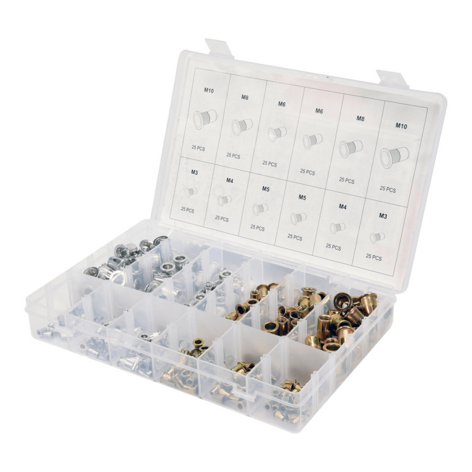 Set 300 buc piulite nituibile M3-M10 din otel si aluminiu - YATO YT-36480