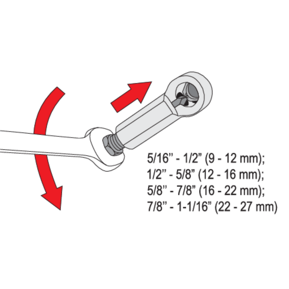 Set unelte pentru spart piulite 4 piese - YATO YT-0585