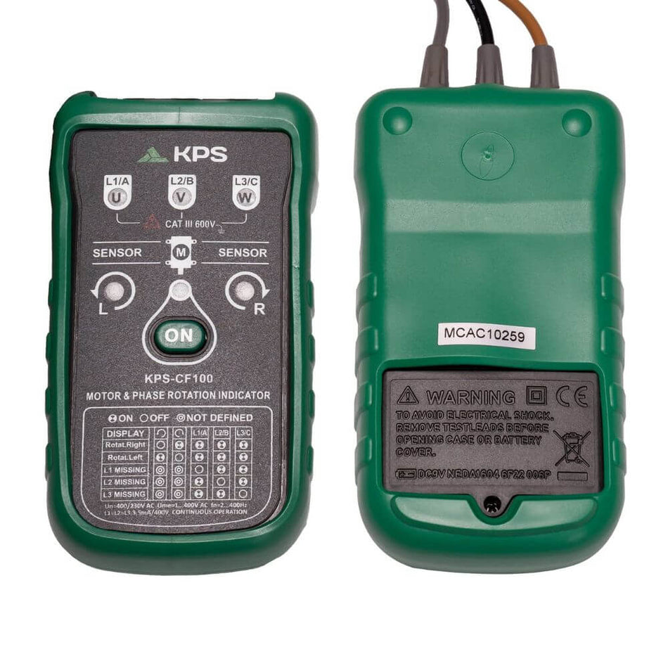 Tester succesiune faze 120-400VAC, 2-400Hz - KPS CF100