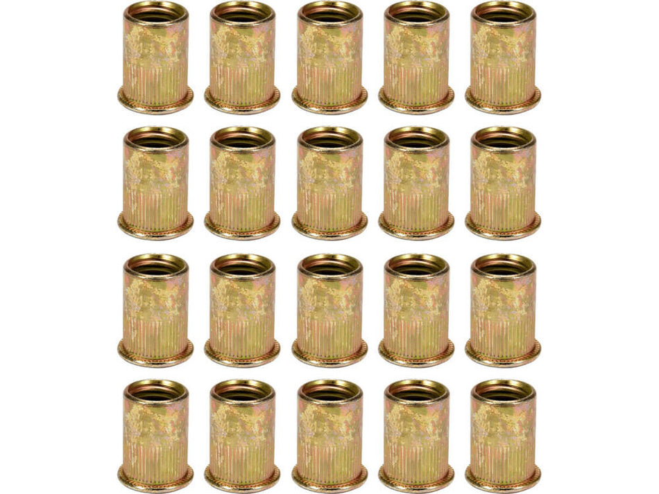 Set 20 piulite nituibile M4 Yato YT-36471 din otel cu guler cilindric zimtat