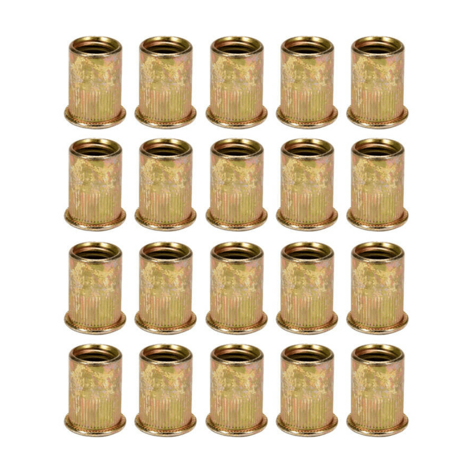 Set de 20 piulite nituibile M10 din otel cu lungime 21 mm Yato YT-36475
