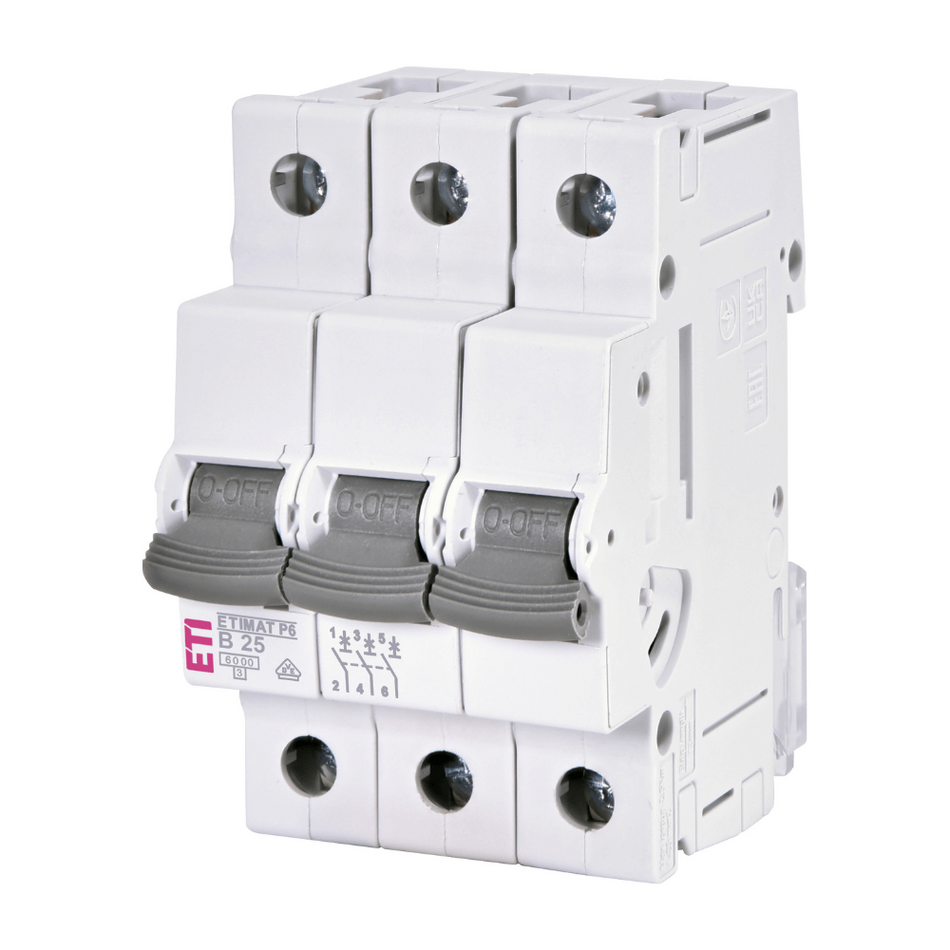 Intrerupator de circuit ETIMAT P6 3P B25 230V 400V ETI 001900312