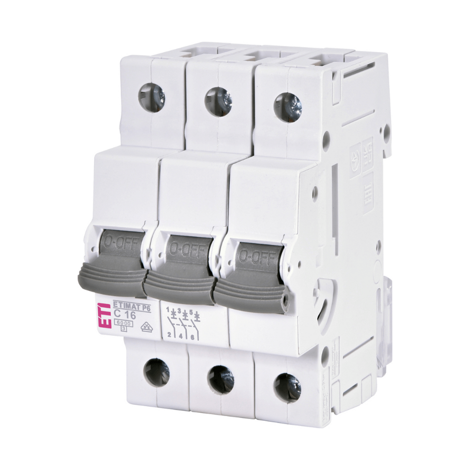 Intrerupator de circuit ETIMAT P6 3P C16 230V 400V ETI 001900330