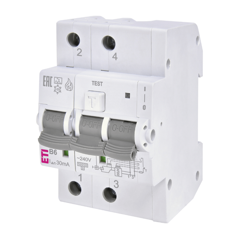 Dispozitiv de detectare a defectului de arc electric AFDD KZS-AFDD 3M2p A B6/0.03 ETI 002173811