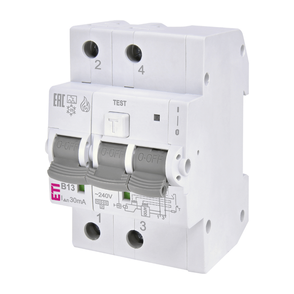Siguranta AFDD detectare arc electric KZS-AFDD 3M2p A B13/0.03 ETI 002173813