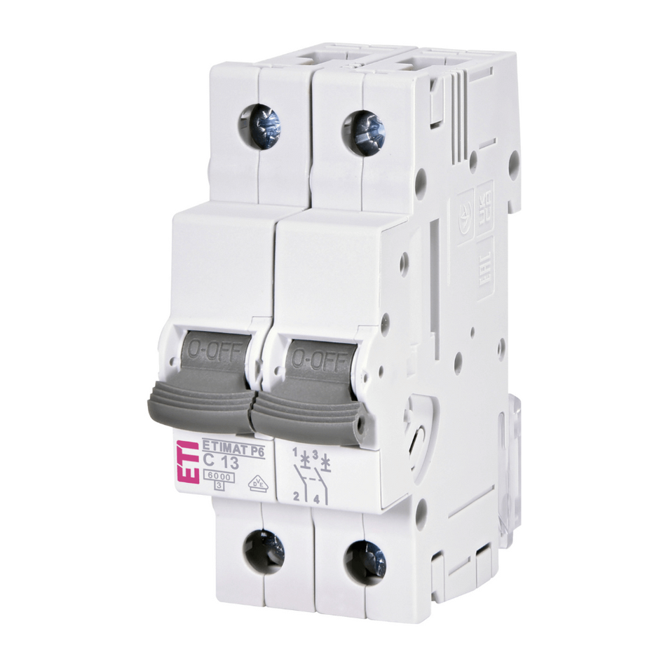 Intrerupator automat ETIMAT P6 2P C13 curba C 13A 50/60Hz 001900229