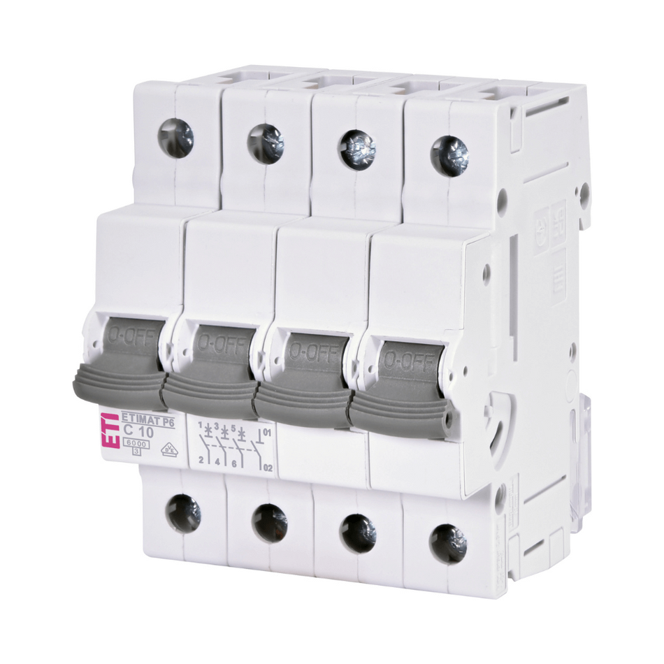 Protectie circuit ETIMAT P6 3P+N C10 curba C ETI 001900428