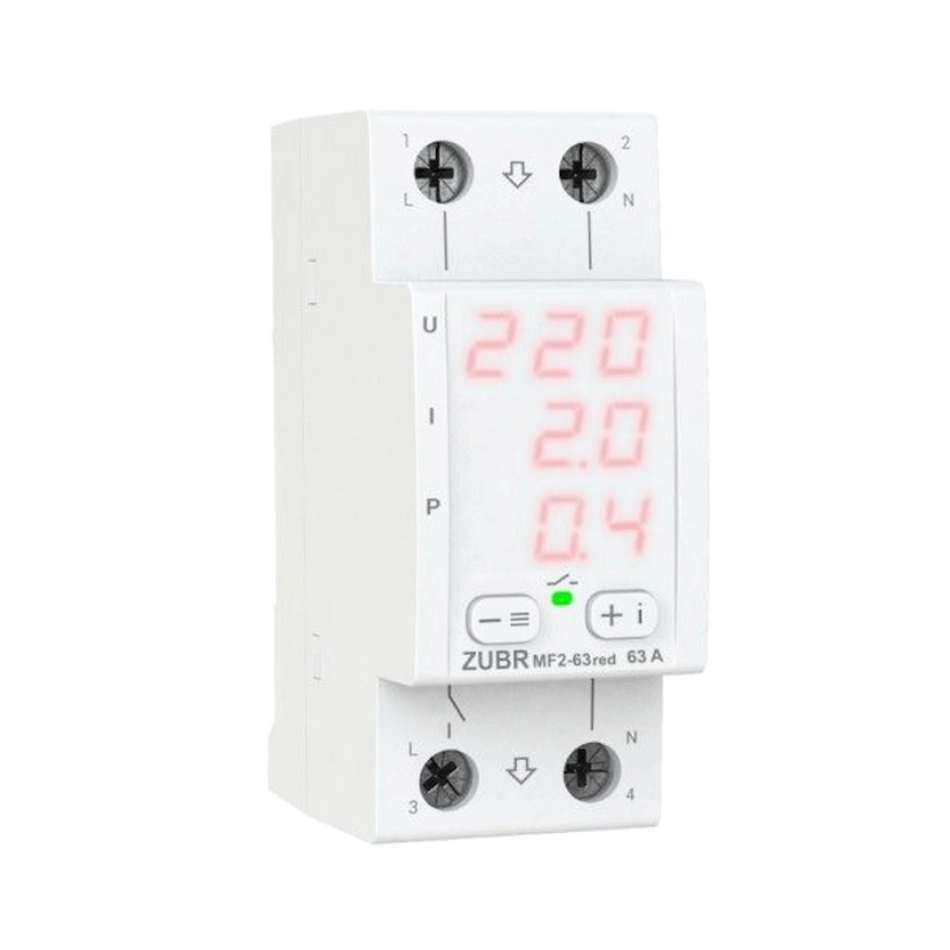 Modul protectie retea electrica ZUBR MF2-63 Red IP20 TrueRMS