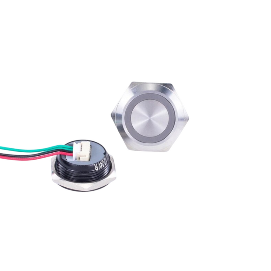 Buton metalic fara retinere, RGB 3-6V, rezistent IP68