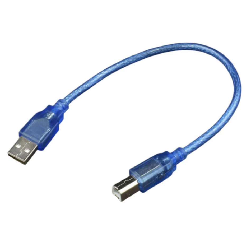 Cablu USB 2.0 A - B 30cm, albastru