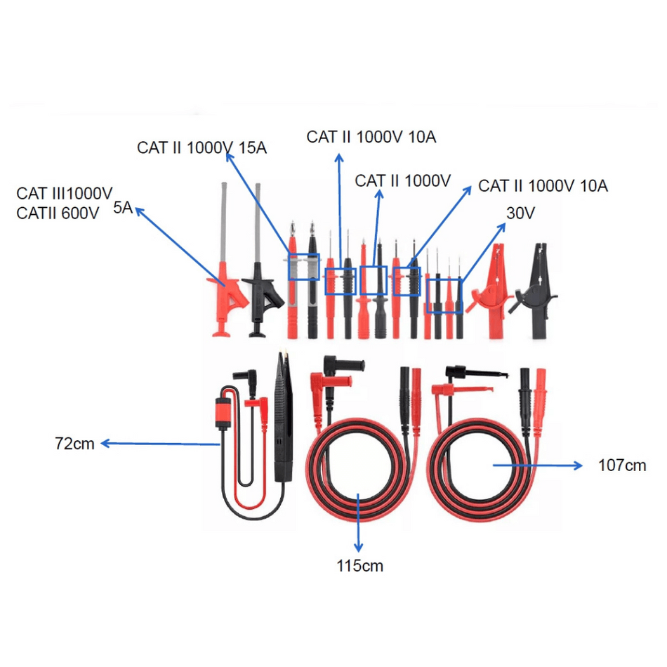 Set cabluri de masurare 1000V 15A