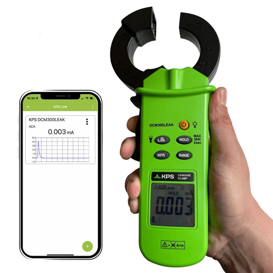 Clampmetru digital pentru curenti de scurgere, 6mA-60A AC, TRMS, KPS DCM300LEAK