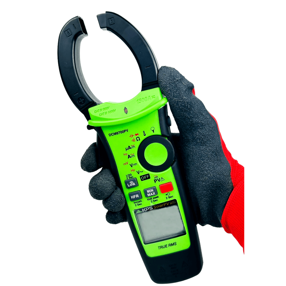 Clampmetru digital pentru sisteme fotovoltaice, 1500A AC/DC, Bluetooth, KPS DCM8700PV