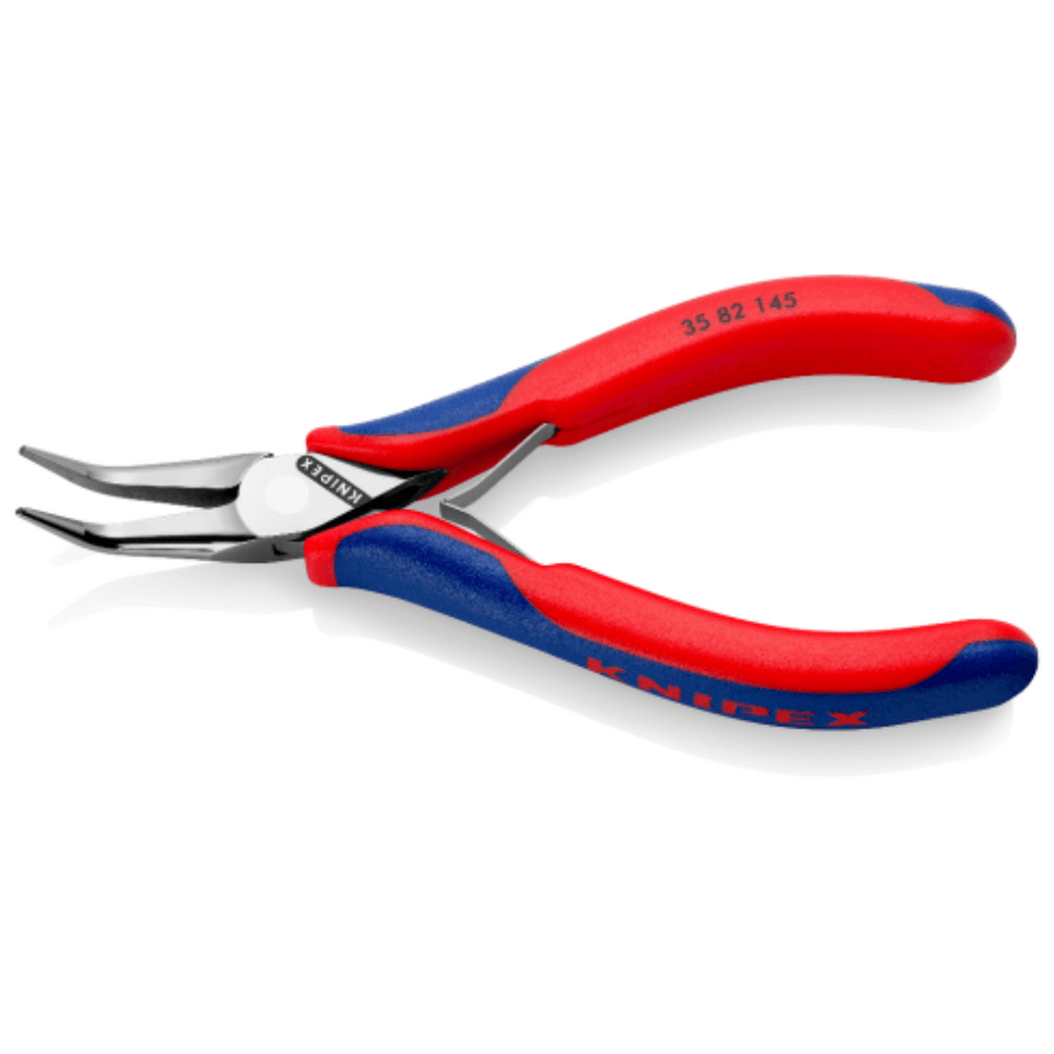 Cleste de precizie pentru electronisti cu varf indoit, Knipex 35 82 145