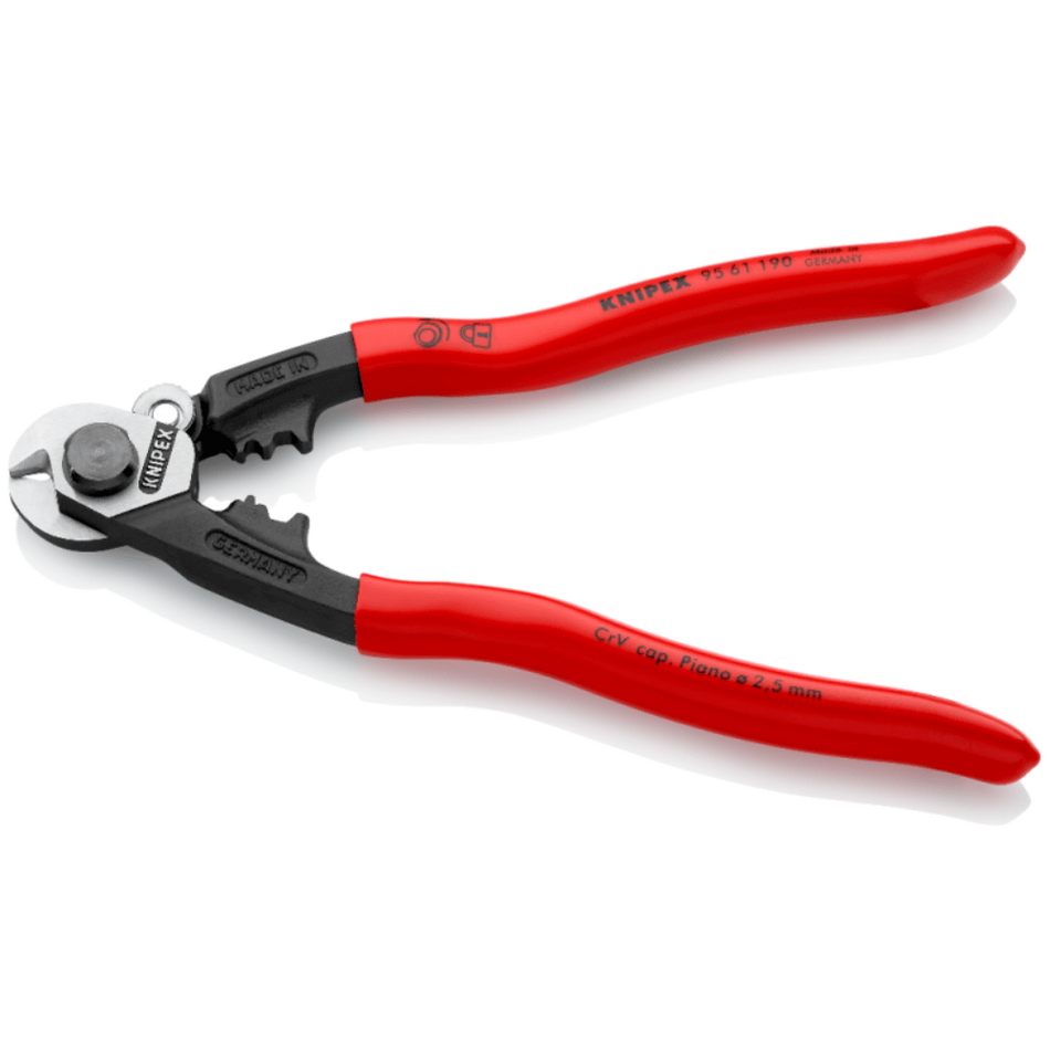 Cleste forjat pentru taiat cabluri de sarma, Knipex 95 61 190