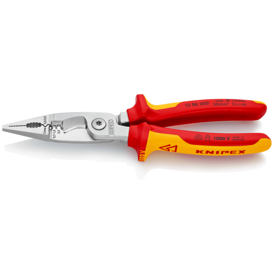 Cleste multifunctional VDE 200mm pentru instalatii electrice, Knipex 13 86 200