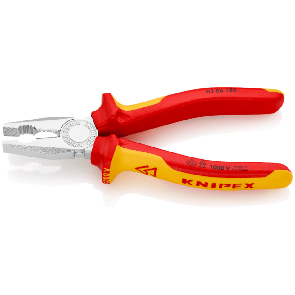 Cleste tip patent combinat VDE pentru electricieni, Knipex 03 06 180