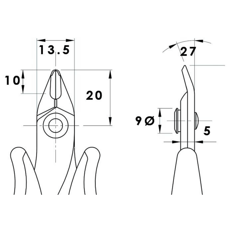 Cleste electronist de precizie, 1.3 mm, Piergiacomi TR 25