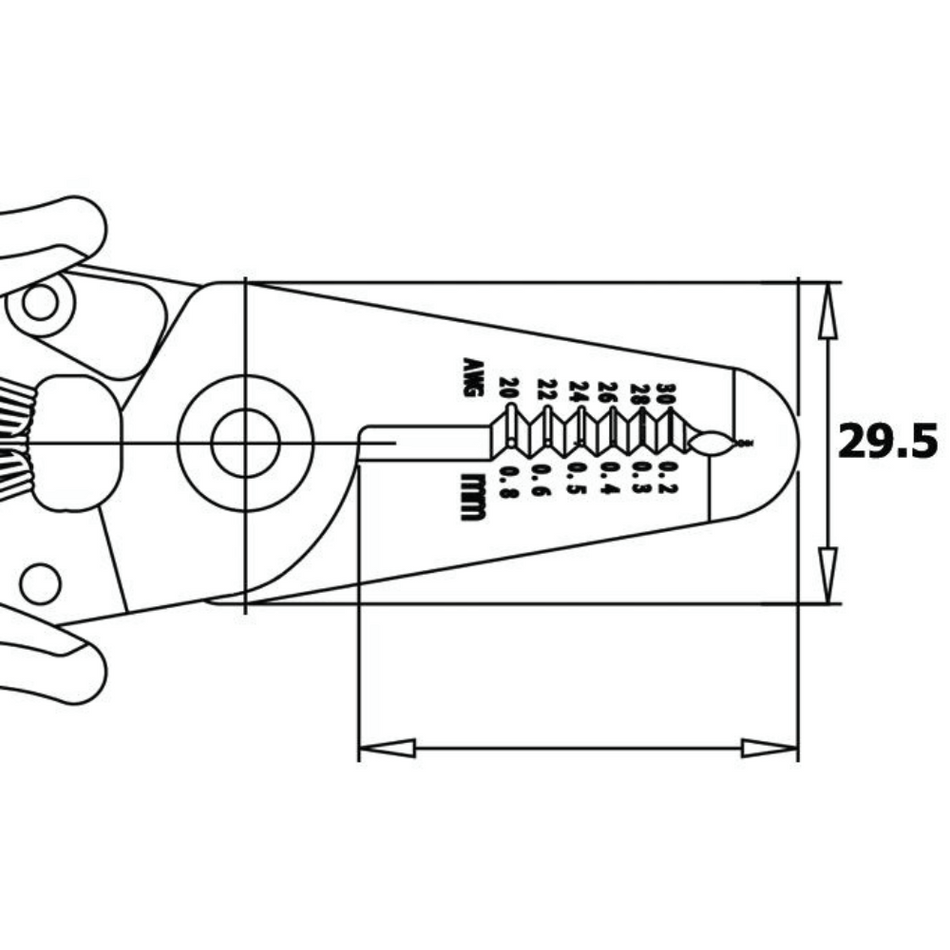 Cleste multifunctional de precizie , 0.25 - 0.81mm², Piergiacomi CSP 30/1