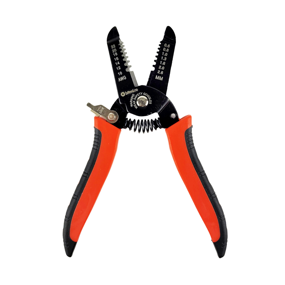 Cleste pentru dezizolat si taiat cabluri electrice 0.6 - 2.6mm², Bitmi 10110