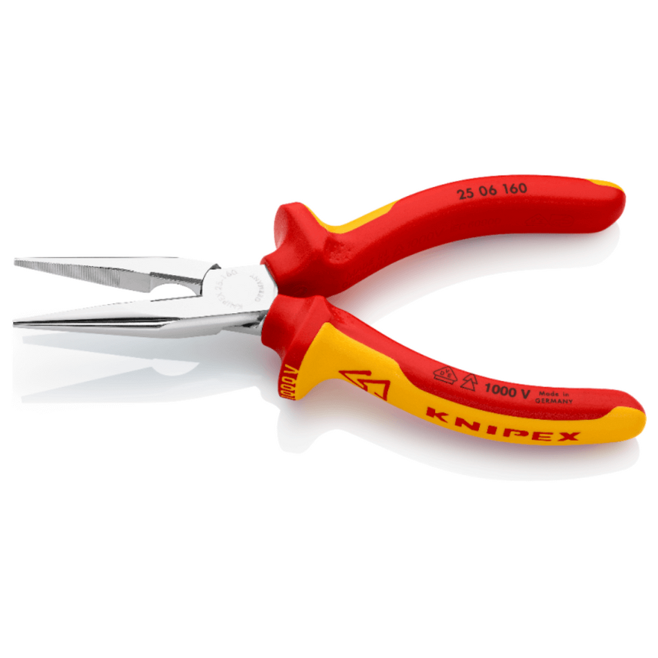 Cleste VDE cu cioc lung semirotund, 160mm, Knipex 25 06 160