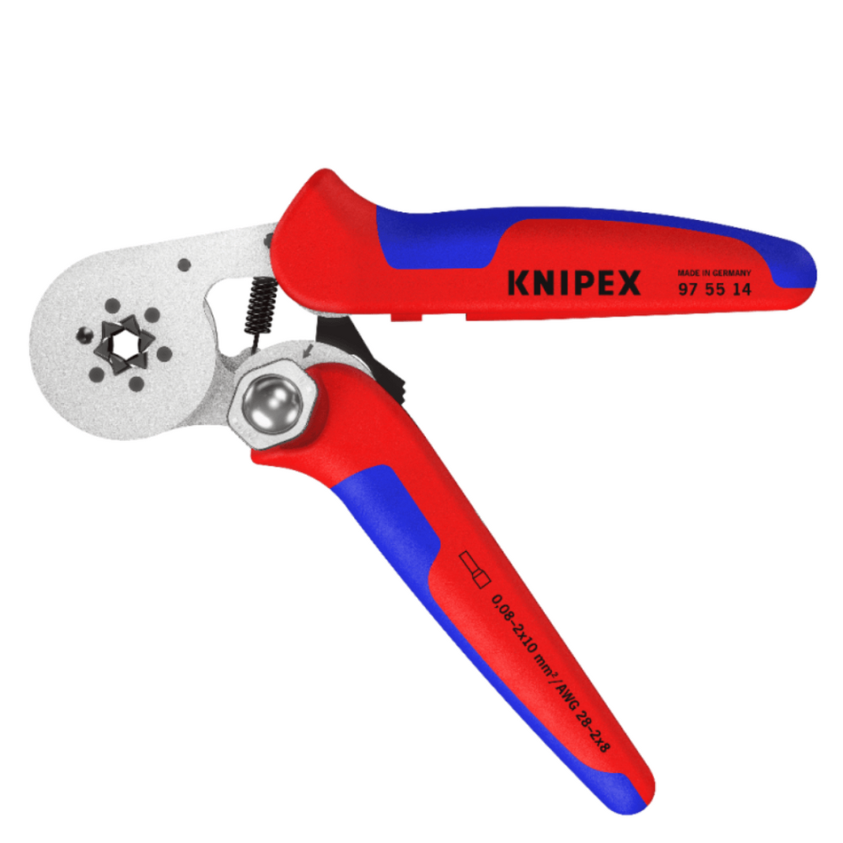 Cleste sertizare pini 0.08 - 2x10 mm², cu autoreglaj, Knipex 97 55 14
