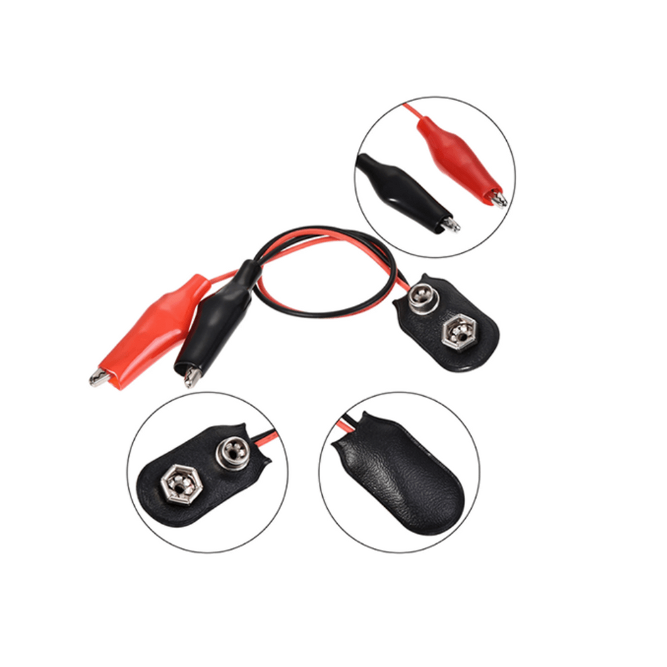 Conector baterie 9V cu cleme crocodil