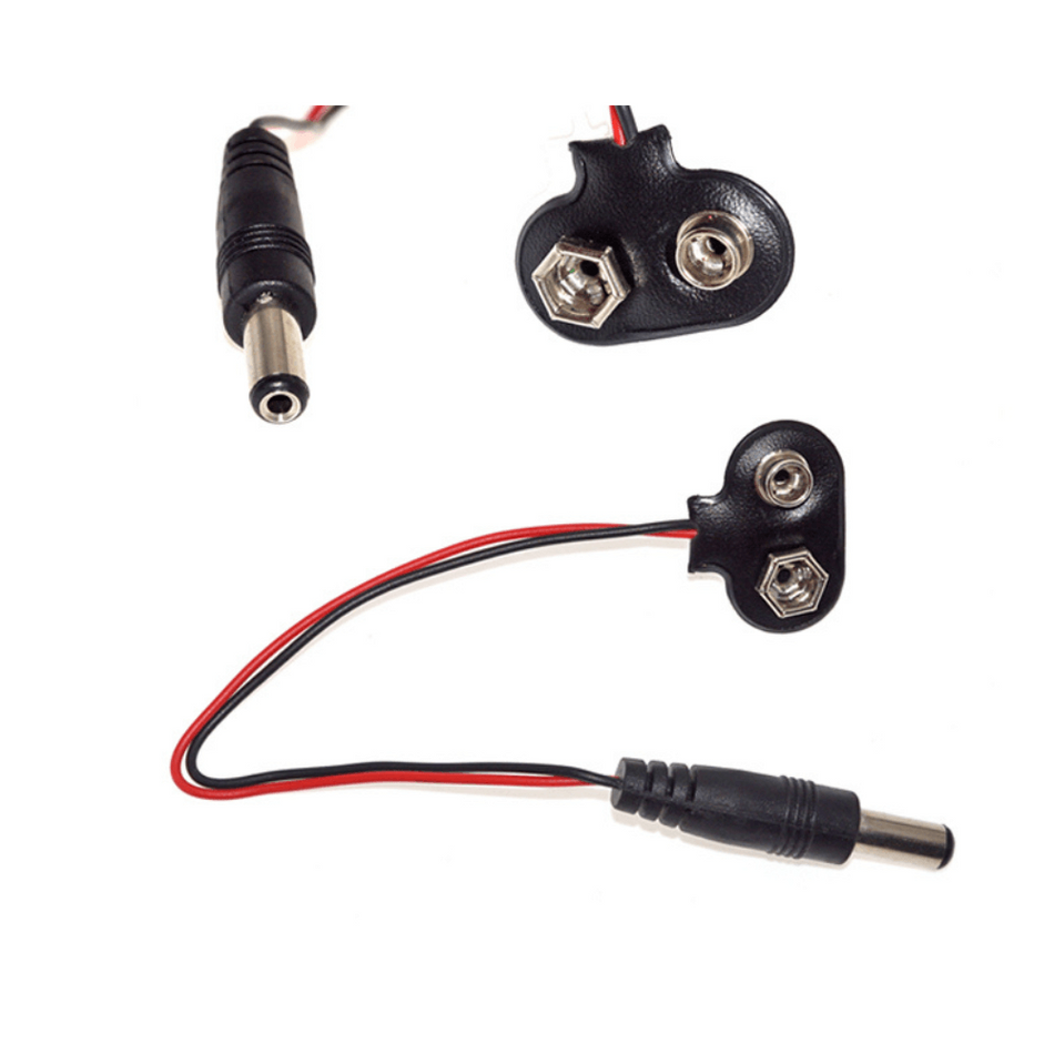 Conector baterie 9V cu mufa 5.5 x 2.1 mm