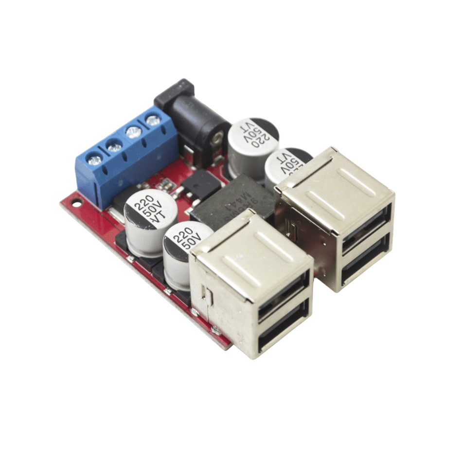 Modul coborator tensiune 8V - 35VDC la 5VDC, 8A, 4 porturi USB