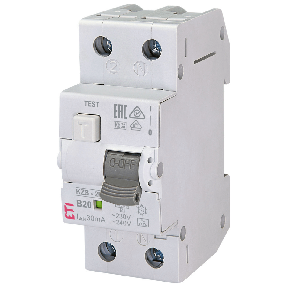Diferential RCBO KZS-2M A B20/0.03 ETI 002173205