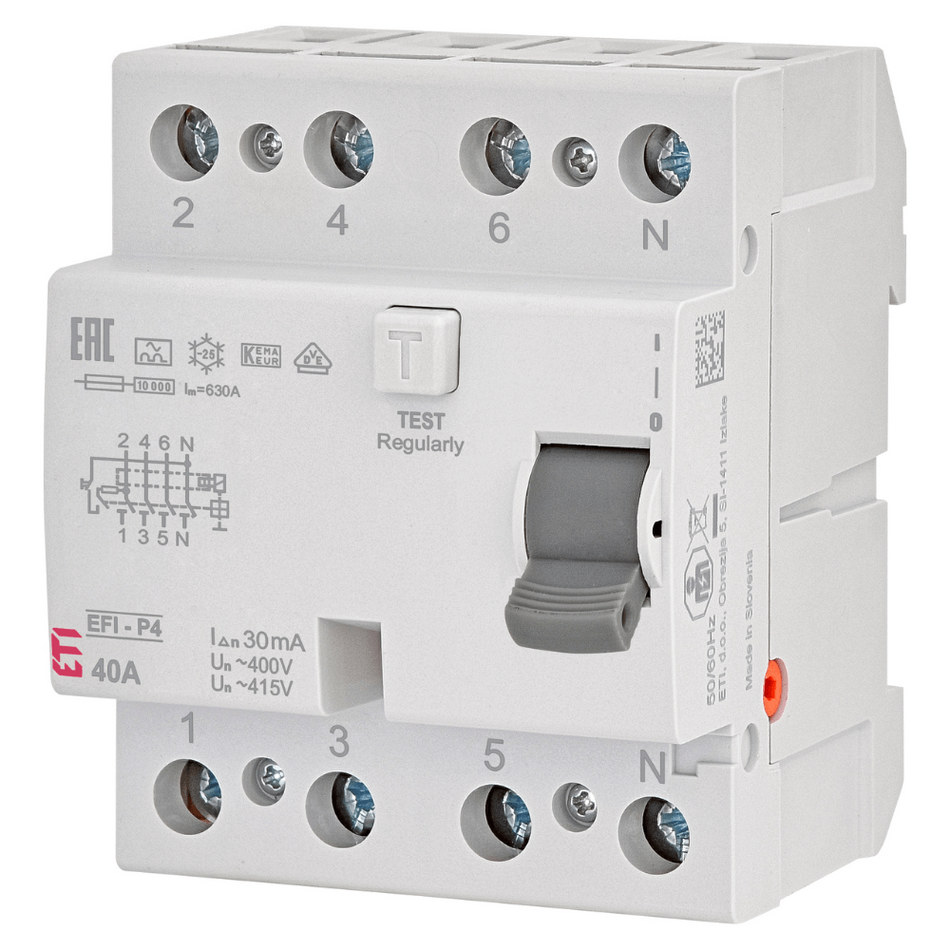 Diferential RCCB EFI-P4 A 40/0.03 ETI 002061512