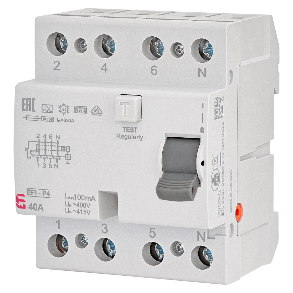 Diferential RCCB EFI-P4 A 40/0.1 ETI 002061522