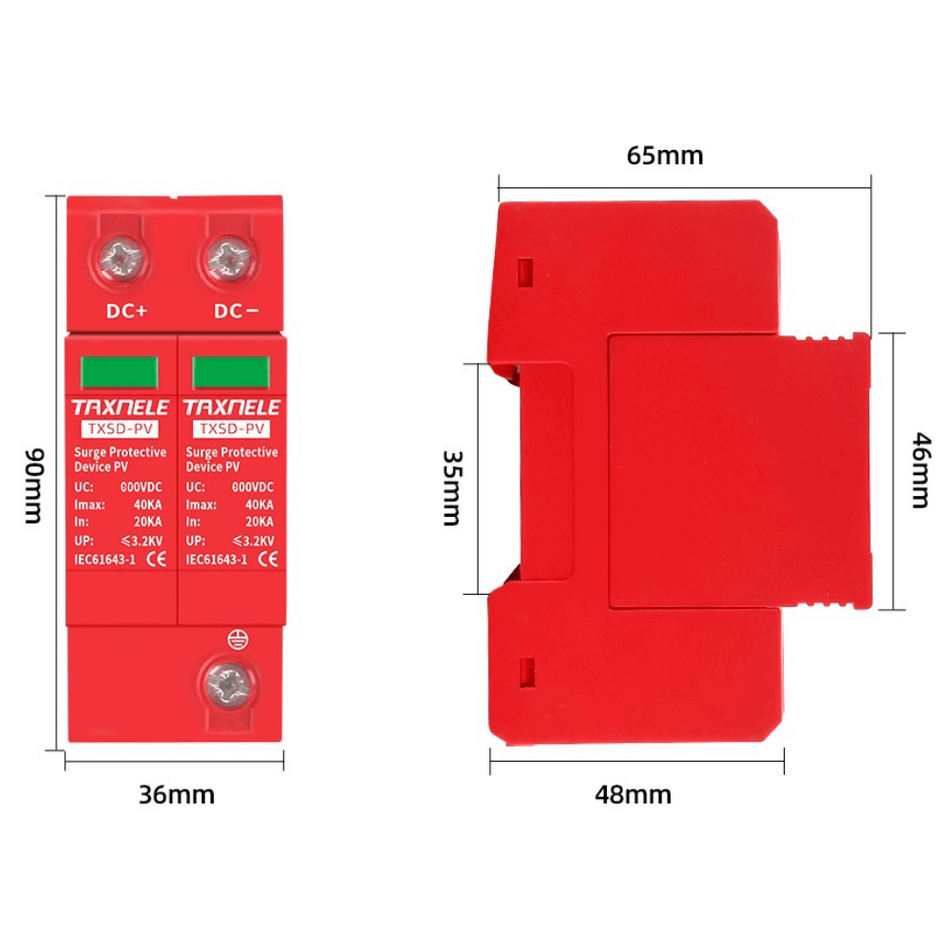 Protectie la supratensiune SPD pentru sisteme fotovoltaice, 600V DC, TAXNELE TXSD-PV-600V