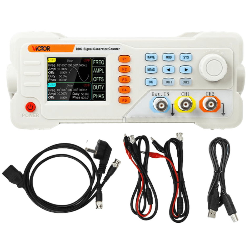 Generator de semnal, 2 canale, 60MHz, 200MSa/S, Victor 2060H