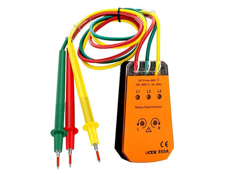 Tester succesiune faze si sens rotatie Victor 850A