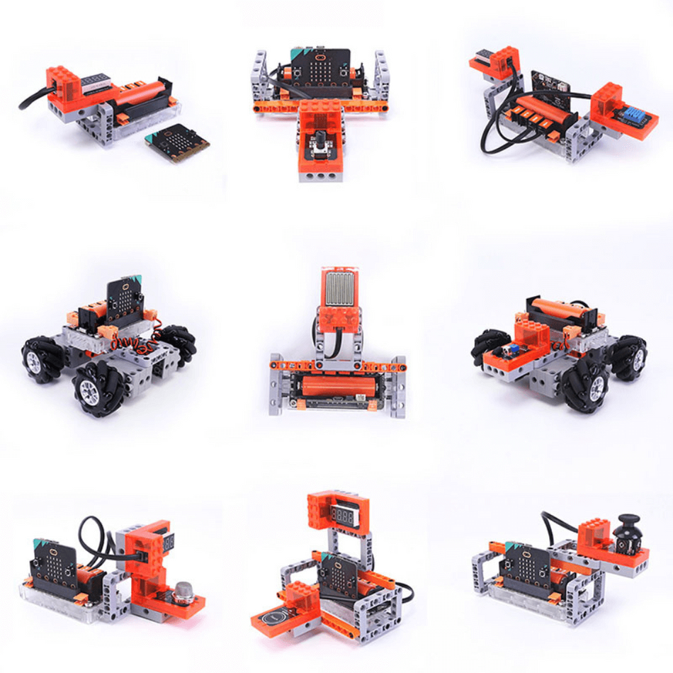 Kit robot 4WD cu roti mecanum, 16 lectii, compatibil Micro:Bit, 161062